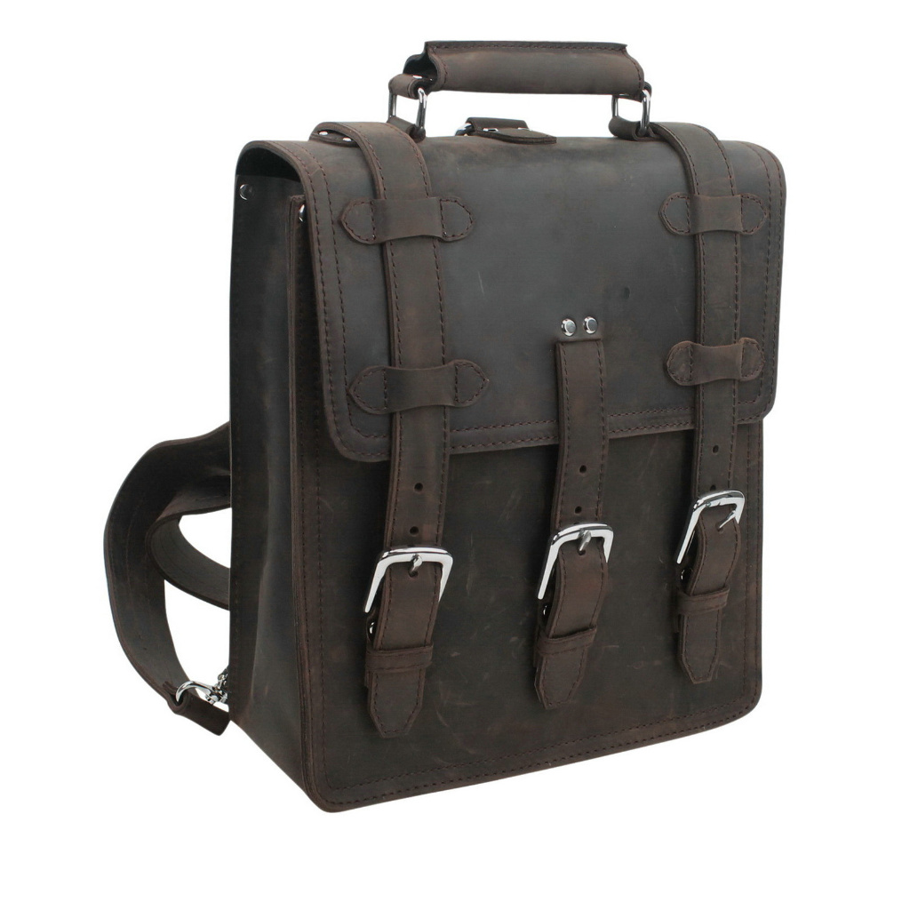 13" Macbook Pro - Full Leather Backpack Lb03dd